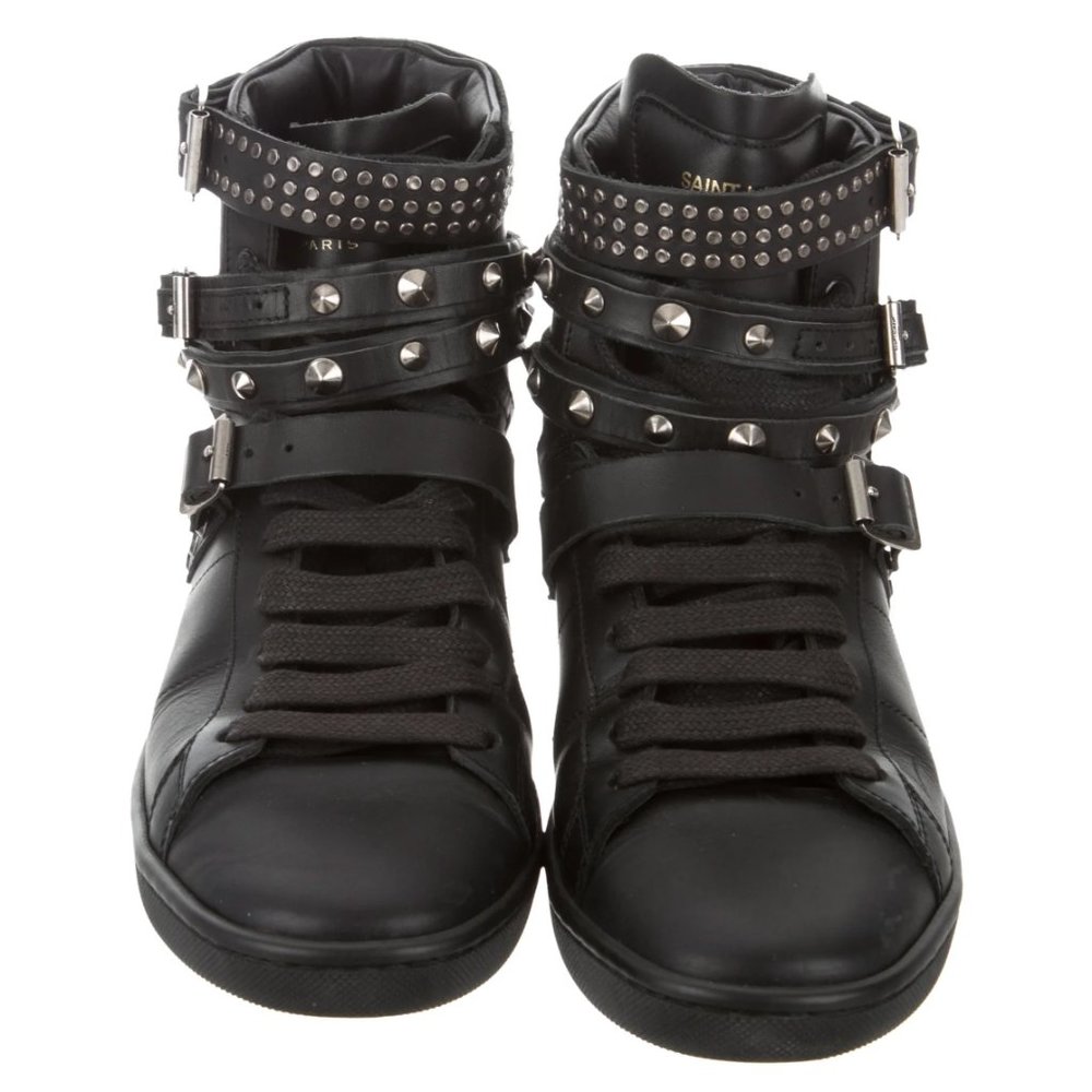 SOLD! Saint Laurent Black leather sneakers